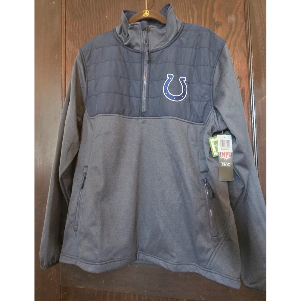 Indianapolis Colts Jacket Men‎ M Blue Pullover NFL Football Jacket New with Tags
